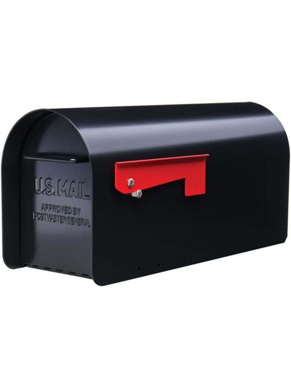 Large Capacity Black Post-Mount Mailbox - Durable Galvanized Steel, Stylish